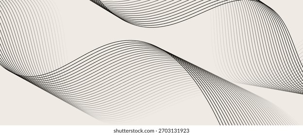 Vetor de fundo abstrato com linhas onduladas pretas. vetor. eps 10