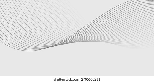 Abstract Vector Background with Black Wavy Lines. Black Wave Background, Curved Wave design Perfect for Graphic Design Project, Banners, Posters and Digital Art, Ideal for Branding and Presentations