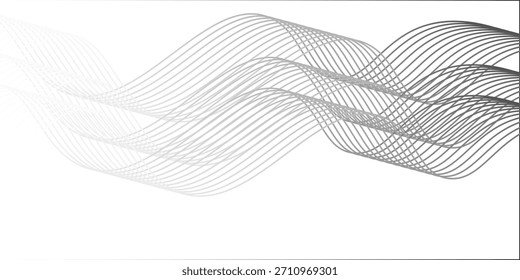 Fondo de Vector Abstractas con líneas onduladas negras. Vector