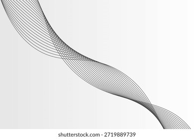 Abstract vector background with black wavy lines. EPS10