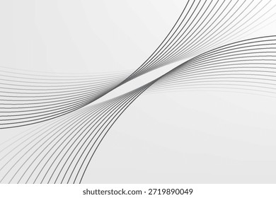 Abstract vector background with black wavy lines. EPS10