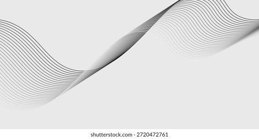 Vetor de fundo abstrato com linhas onduladas pretas. ilustração vetorial eps10