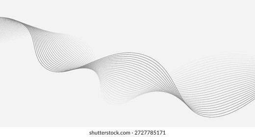 Fondo de Vector Abstractas con líneas onduladas negras. EPS10
