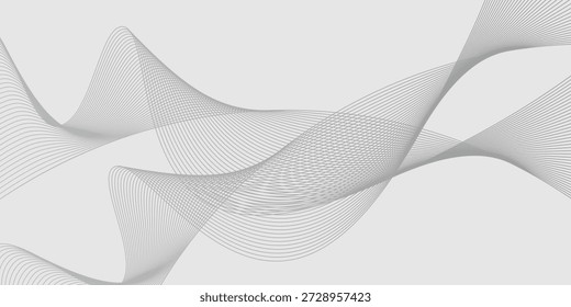 Vetor de fundo abstrato com linhas onduladas pretas. EPS10
