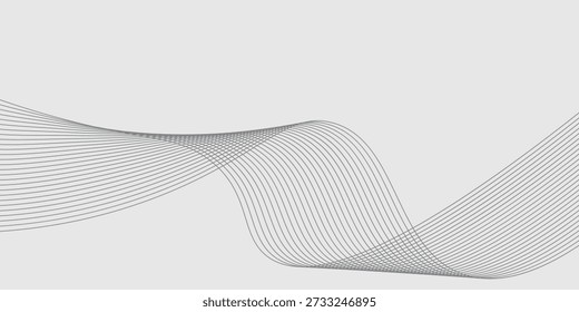 Abstract vector background with black wavy lines. EPS10

