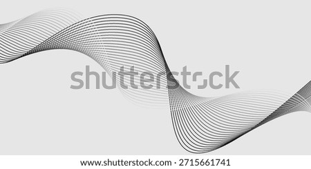 Abstract vector background with black wavy lines. EPS10