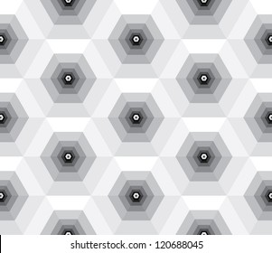 Abstract vector background of black and white pyramids.