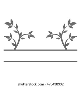 Abstract vector background - black and white illustration with young tree,sapling