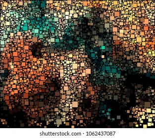 Abstract vector background of block colored mosaic made of elements of geometric rectangular shape