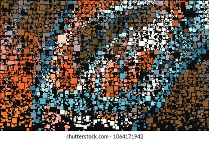 Abstract vector background of block colored mosaic made of elements of geometric rectangular shape
