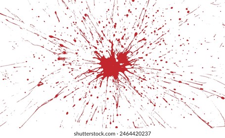 Abstract vector background with blood. Illustration with red watercolor paint splashes and smudges. Blood blot.
