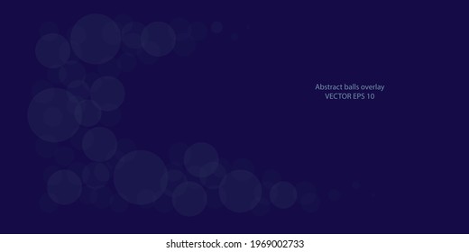 Abstract vector background with blue balls, minimal concept background