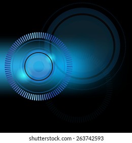 Abstract vector background blue circle technology