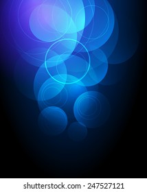 Abstract vector background - blue circles