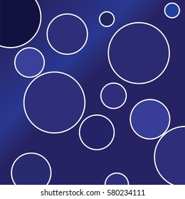 Abstract vector background with blue circles
