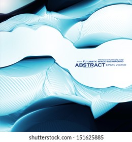 Abstract vector background in blue color, futuristic illustration eps10.