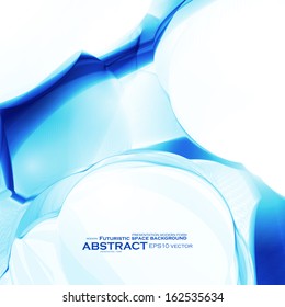 Abstract vector background in blue color, futuristic illustration eps10.