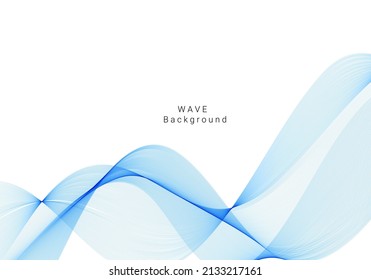 Abstract vector background blue color wave design