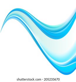 Abstract vector background. Blue futuristic wave. Can be used as Wallpaper for web design, cards, banner ads, and elements of corporate style