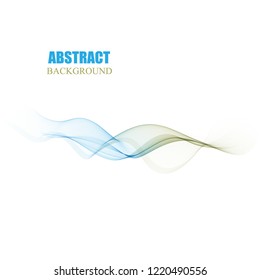 Abstract vector background, blue and green waved lines for brochure, website, flyer design.