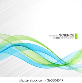 Abstract vector background, blue and green  waved lines for brochure, website, flyer design.  illustration eps10