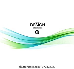 Abstract vector background, blue and green waved lines for brochure, website, flyer design.  illustration eps10