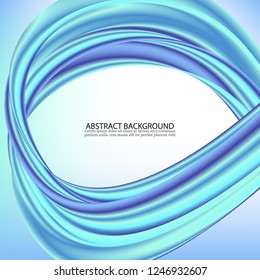
Abstract vector background. Blue lines in the shape of waves.