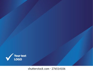 Abstract vector background with blue paper layers
