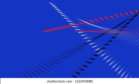 abstract vector background blue red white dot particle
