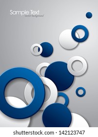 Abstract vector background with blue rings. Eps10.