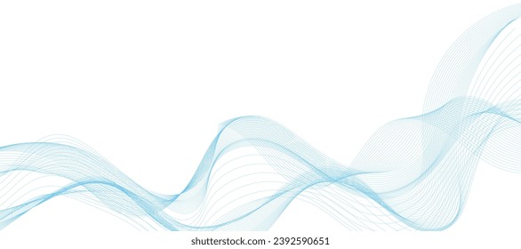 Antecedentes vectoriales abstractos con ondas fumosas azules