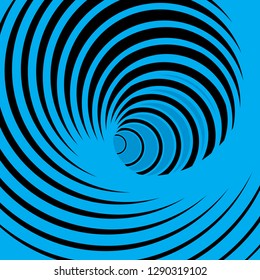 Abstract vector background with blue spiral vortex. Vector illustration for your graphic design.