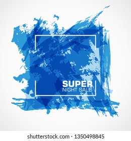 Abstract vector background. Blue splash on white