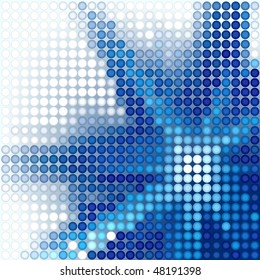 Abstract vector background of a blue star shape