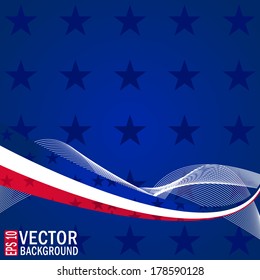 Abstract vector background with blue stars background