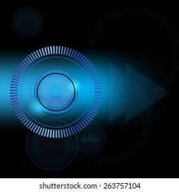 Abstract vector background blue technology
