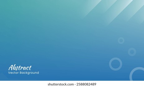 Abstract Vector Background in Blue Tones with Geometric Shapes