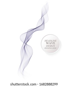Abstract vector background, blue transparent waved lines for brochure, website, flyer design. Blue smoke wave. Blue wavy background.
