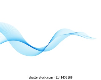 Abstract vector background, blue waved lines for brochure, website, flyer design. illustration eps10