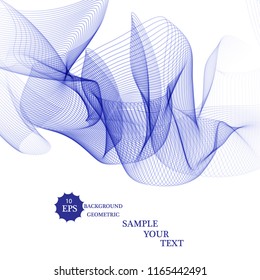 Abstract vector background, blue waved lines for brochure, website, flyer design.