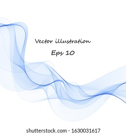 Abstract vector background, blue waved lines for brochure, website, flyer design. illustration eps10
