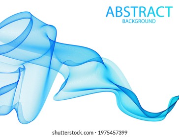 Abstract vector background with blue waved lines 