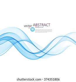 Abstract vector background, blue waved lines for brochure, website, flyer design.  illustration eps10