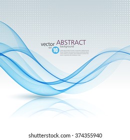 Abstract vector background, blue waved lines for brochure, website, flyer design.  illustration eps10