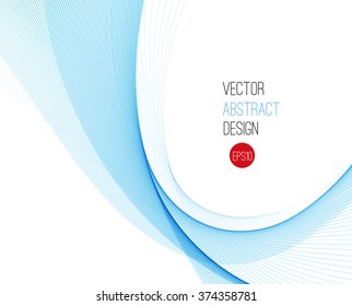 Abstract vector background, blue waved lines for brochure, website, flyer design.  illustration eps10