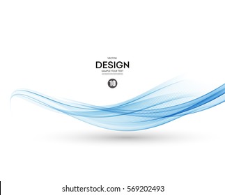 Abstract vector background, blue waved lines for brochure, website, flyer design. illustration eps10.