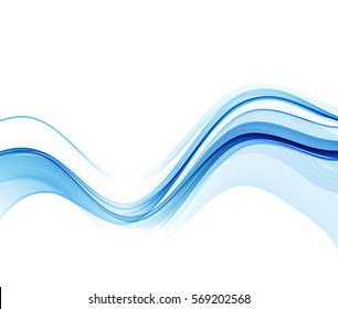 Abstract vector background, blue waved lines for brochure, website, flyer design. illustration eps10.