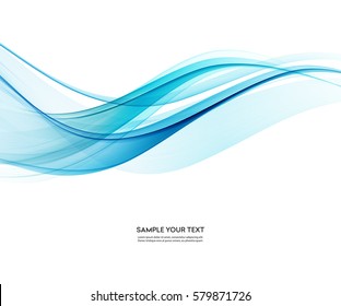 Abstract vector background, blue waved lines for brochure, website, flyer design. Transparent wave.