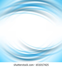 Abstract vector background, blue waved lines