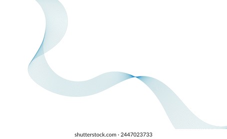 Abstract vector background with blue wavy lines

